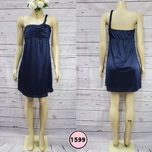 as u wish L junior navy blue one shoulder dress ( 5 for $20 )